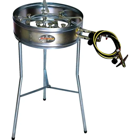 Fogareiro Para Disco C/ Tripé Dobravel Chama Dupla A Gas
