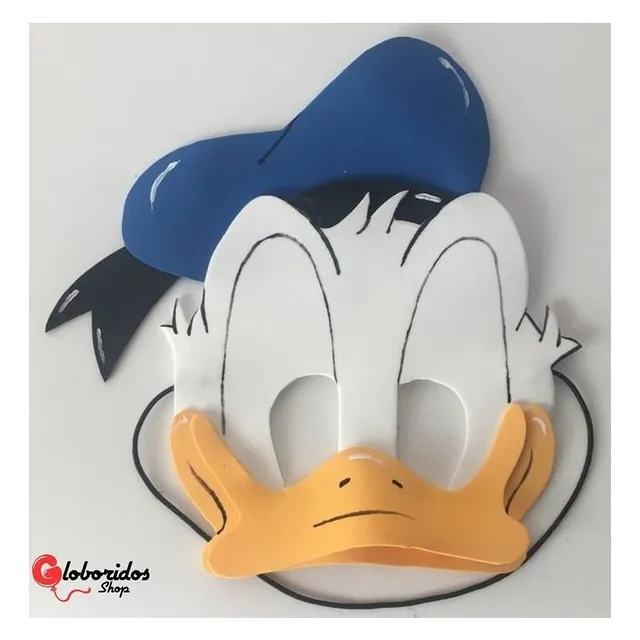 Máscara Antifaz Pato Donald En Foami Para Carnaval Halloween