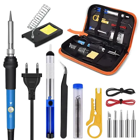 Kit Ferro De Solda Profissional 60w Ajustável Temperatura