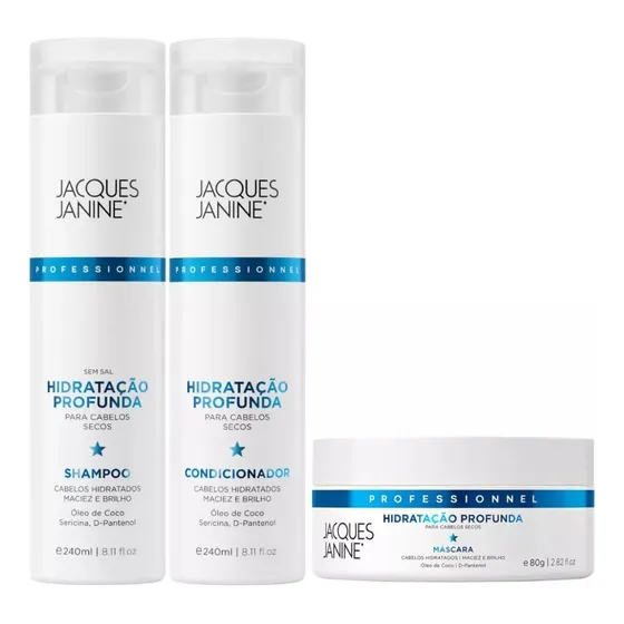 Shampoo/Condicionador/Máscara Jacques Janine Hidratação Profunda hidratação de 560mL 660g