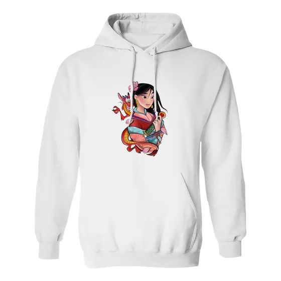 Sudadera Con Gorro Mulán Princesa Guerrera