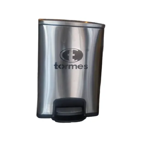 Papelera Con Tapa Acero Inoxidable  20 Litros