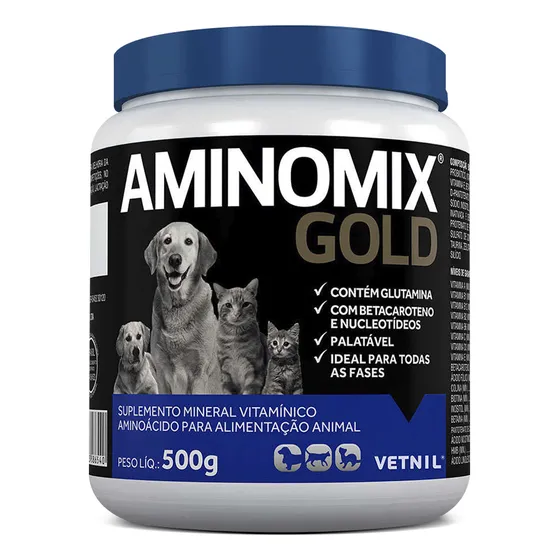 Aminomix Gold Suplemento Vitamínico P/ Animais -100g 