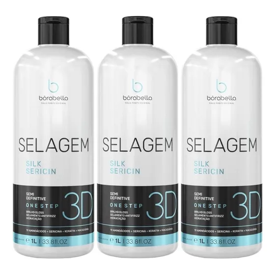 Kit 3 Selagem Borabella Sem Formol Organica 3d 1 Litro Cada