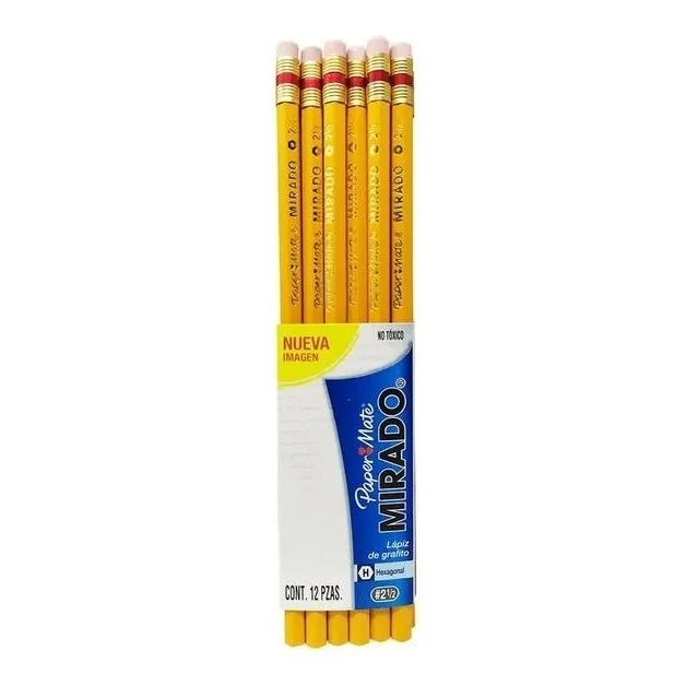 Lapiz Paper Mate Mirado Hexagonal No 2 1/2 12 Pzas