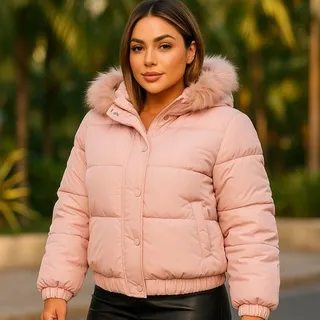 Jaqueta De Frio Puffer Casaco Feminina Forrada Inverno Jaqueta De Frio Puffer Casaco Feminina Forrada Inverno