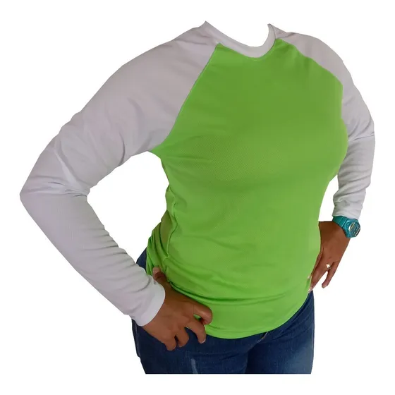 Sudadera Playera Para Dama Manga Larga Combinada