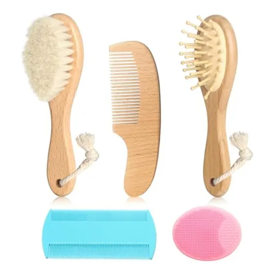 Juego De Cepillos De Pelo De Cabra Para Bebé,