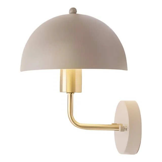 Luminaria Aplique Metal Blanco Y Dorado Carmela Con Llave