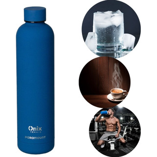Garrafa Térmica Inox 500 Ml Dupla Parede Aço Onix Termic Garrafa Térmica Inox 500 Ml Dupla Parede Aço Onix Termic