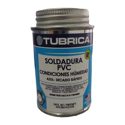 Pega Soldadura Pvc Tubrica Agua Fria  1/32 118 Cm3