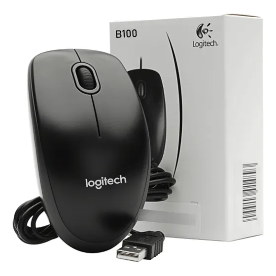 Mouse Logitech B100 Raton Optico Usb Plug And Play