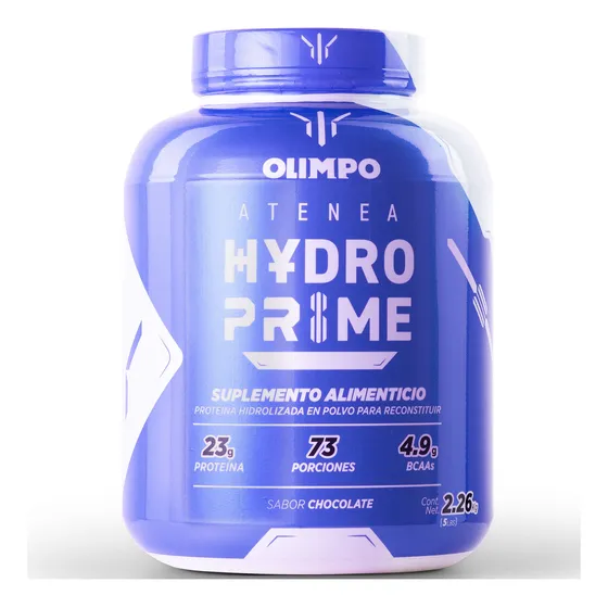 Proteína Hydro Prime Olimpo 100% HIDROLIZADA 2.26kg, Sabor Chocolate, 73 Servicios, 23 gr. De Proteína Pura.