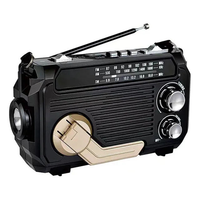 Radio Bluetooth Manual Alimentada Por Energía Solar, Radio F