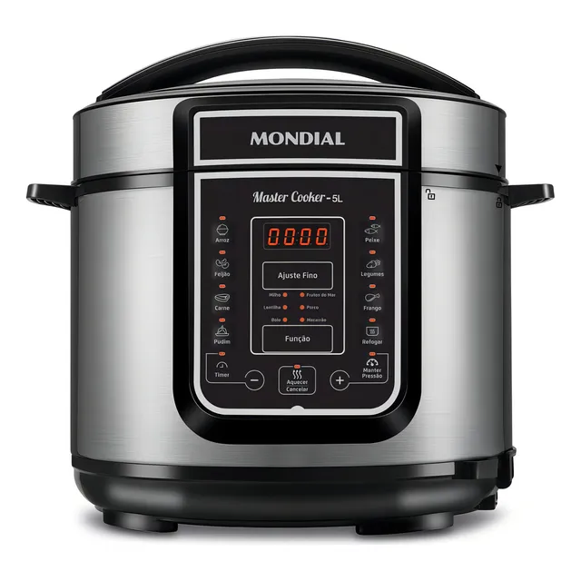 Panela De Pressão Pe-38 Elétrica Digital Master Cooker Cor Preto/inox Mondial 220V