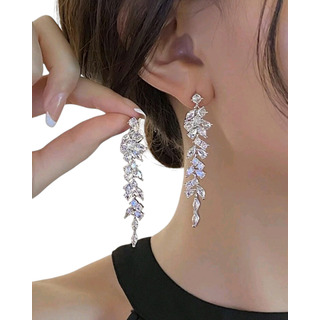 Aretes Largos Hojas Fiesta Boda Regalo Aretes Largos Hojas Fiesta Boda Regalo