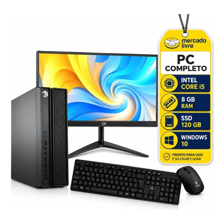 Mini Pc I5 Completo Monitor 19 Pdv Loja Escritório Rápido 127/220v