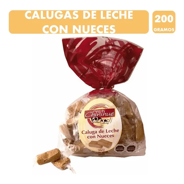 Caluga Chiñihue Sabor A Leche Y Nuez (bolsa Con 200 Gramos)