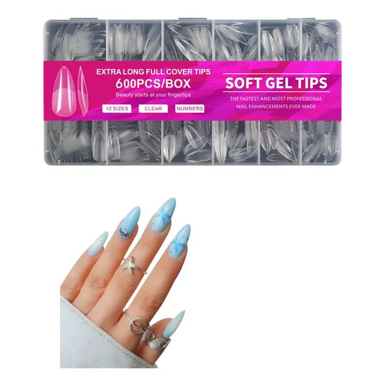 Tips Soft Gel Uñas Postizas Diferentes Modelos 600pzs Obp