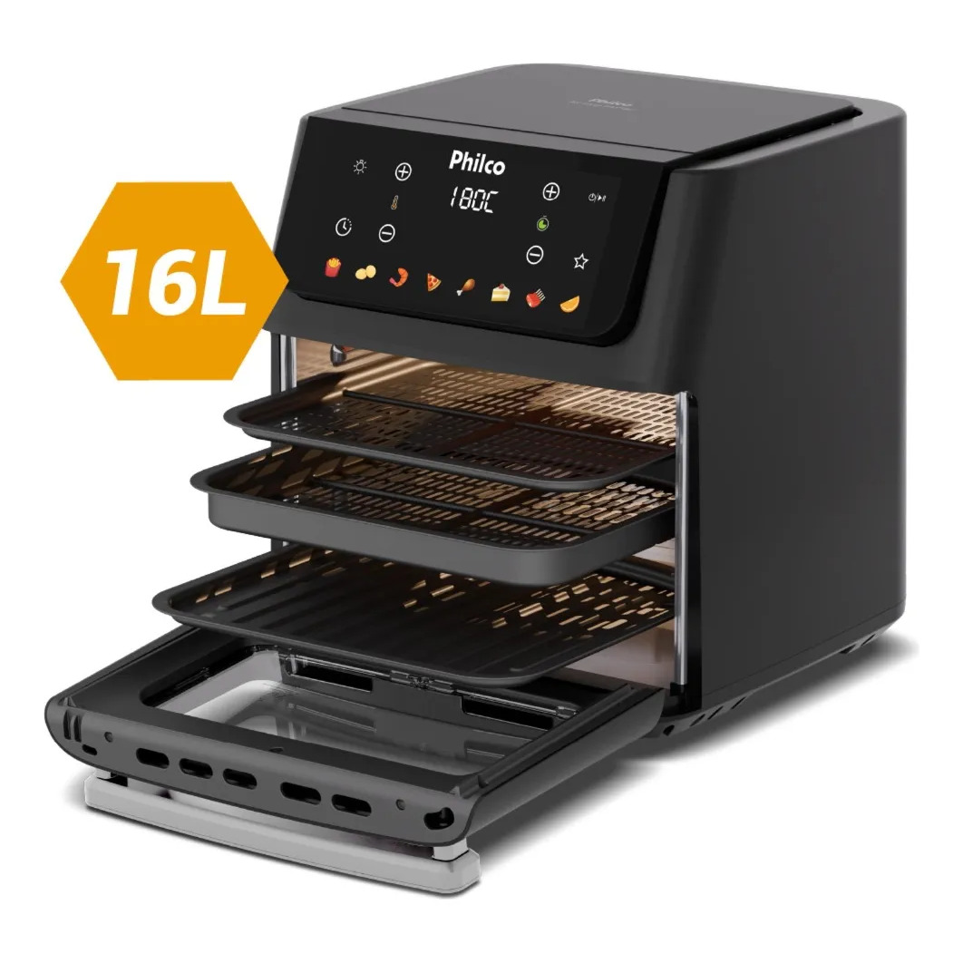 Fritadeira Air Fryer Philco 16 Litros Paf16c Preto 127v