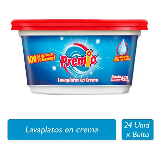 Lavaplatos En Crema Premio 450 Gr 24 Unid 