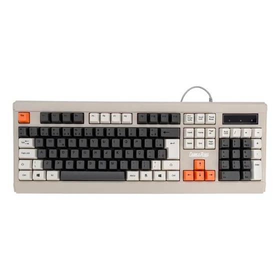 Teclado De Membrana Abnt2 Design Retro E Teclas Silenciosas Cor De Teclado Cinza-escuro Idioma Português Brasil