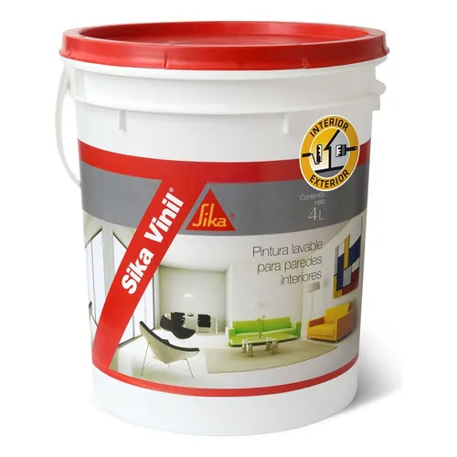 Pintura Latex Interior Super Lavable 4lts Sika Vinil Blanca Color Blanco