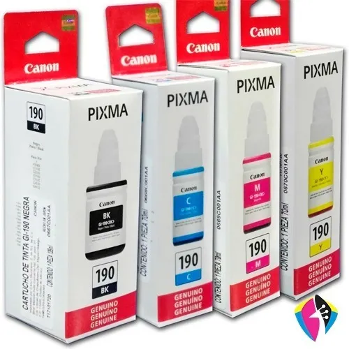 Kit 4 Tintas Canon Gl-190 Originales G2110 G3110 G4110 G4111