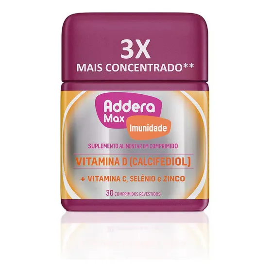 Suplemento Vitamina D Addera + Imunidade Max 30 Comprimidos