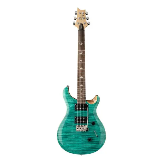 Guitarra elétrica Prs Se Custom 24, turquesa com gigbag, jacarandá, turquesa
