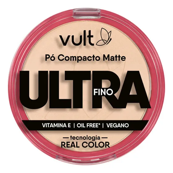 Pó Compacto Vult Ultrafino Matte Aveludado Natural Oil Free