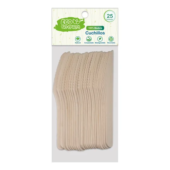 Cuchillo Madera 25 Unidades Big Party Eco
