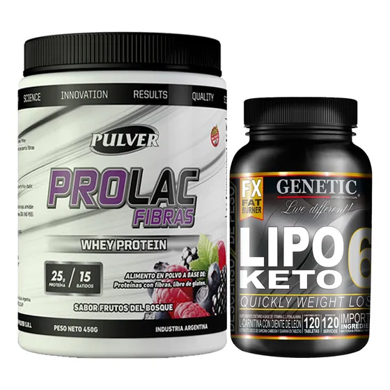 60 Días Quemagrasa Lipo 6 Keto Genetic Proteína Prolac Fibra