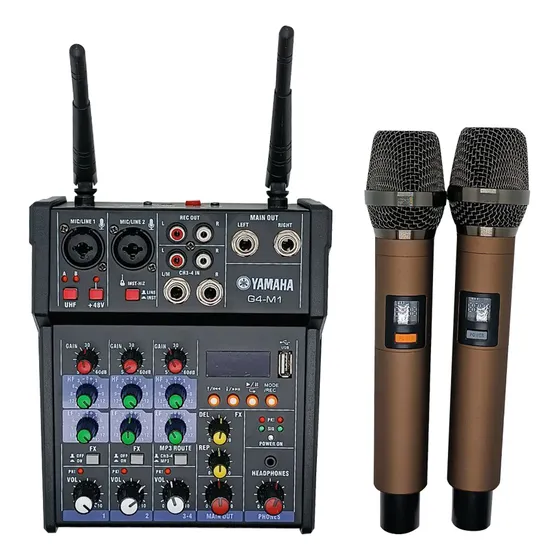 Consola Pasiva Yamaha G4-mi Con Micrófonos Inalámbricos