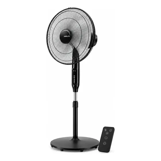 Ventilador Pedestal Pie Silencioso Control R Airolite V18p8r
