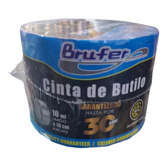Cinta Impermeable De Butilo 10cm X 10mts X 1.0mm Brufer