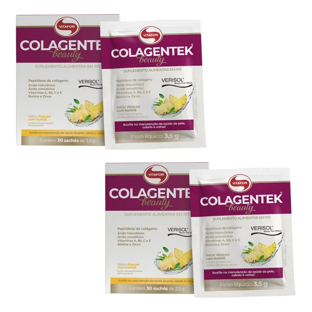 Kit 2 Colagentek Beauty (30 Sachês De 3,5g) Vitafor