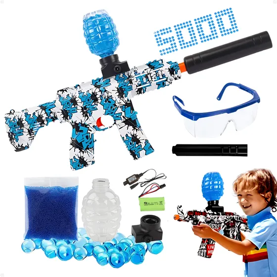 Arma Bolinha De Gel Arminha Ak47 Metralhadora Automática