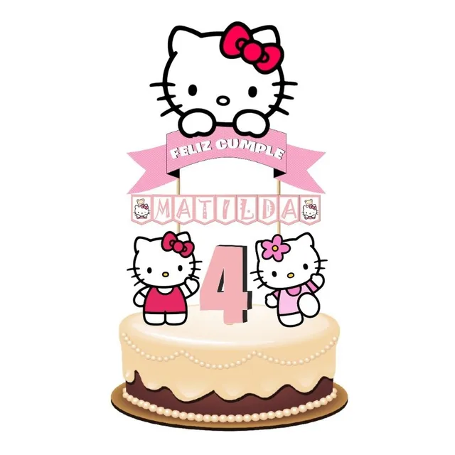 Cake Topper Hello Kitty Adorno Para Tortas Personalizados