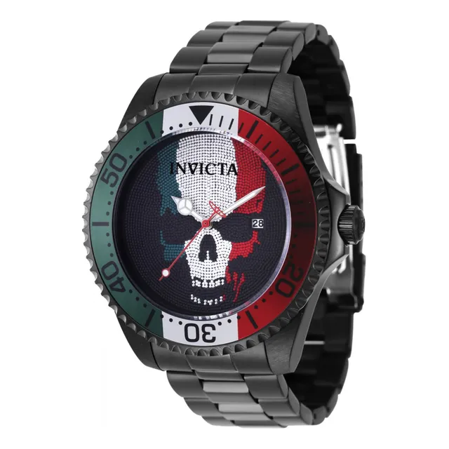 Reloj pulsera Invicta 47539 con correa de acero inoxidable color negro