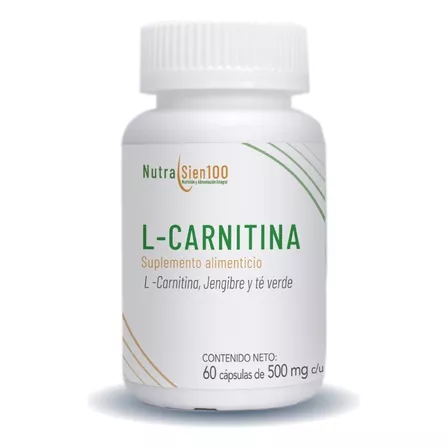 L-carnitina, Jengibre, Té Verde, Termogénico Nutrasien 60cap Sabor Sin Sabor