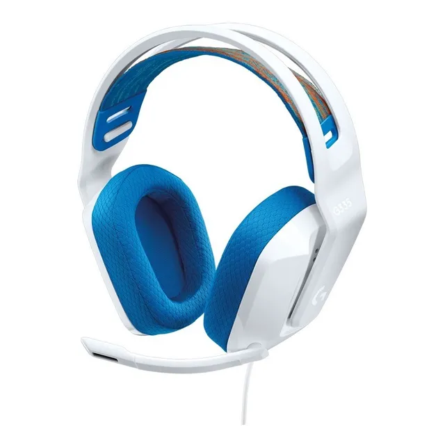 AURICULARES G335 CON MICRÓFONO Y CABLE GAMING LOGITECH G COLOR BLANCO