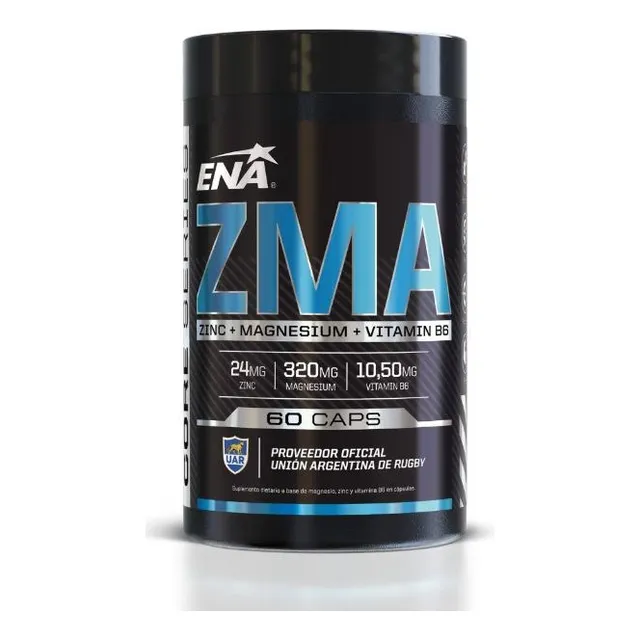 Zma 300mg (60 Caps) - Zinc Magnesio Vitamina B6 - Ena Sport