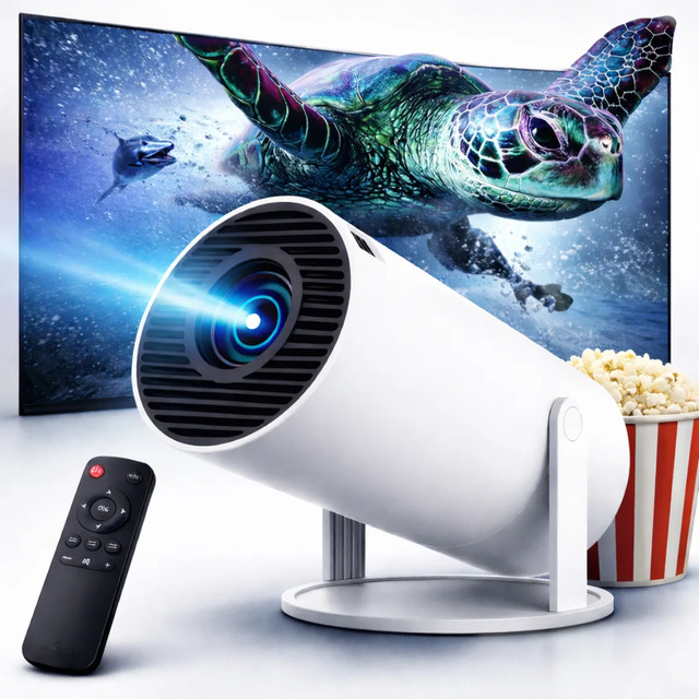 Projetor Portátil 4k Maxnova Hy300 Full Hd Led Android Wi-fi Bluetooth Hdmi Usb Branco 127...