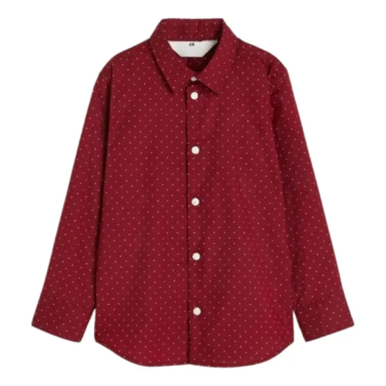 Camisa De Vestir H&m Para Niño Pequeño Vinto Tinto