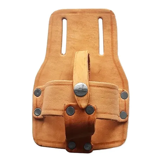 Porta Huincha Medir De Cuero 12x9x6cm Coleto Herramienta