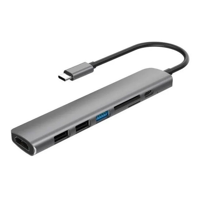 Adaptador Usb-c A Hdm 7 En 1 Macbook Pro/air/huawei Mate