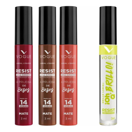 Pack Vogue: Labial Misteriosa+soñadora+apasionada+q' Brillo Pack Vogue: Labial Misteriosa+soñadora+apasionada+q' Brillo