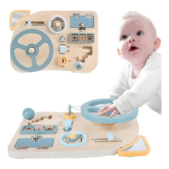 Juego Didáctico Infantil Tablero De Auto Volante En Madera