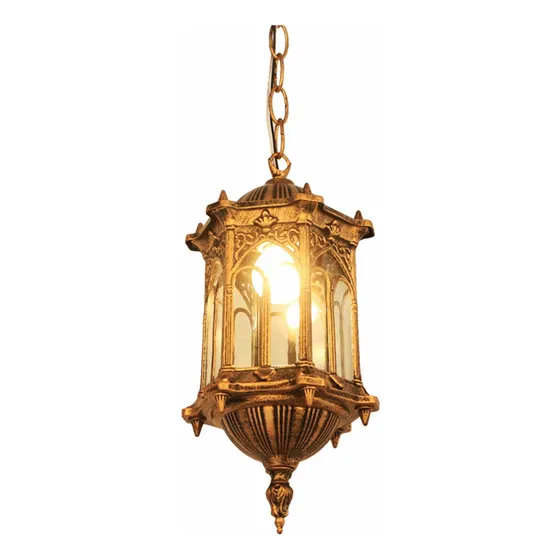 Lampara Colgante Bronce Vintage Exterior Interior Pared Casa